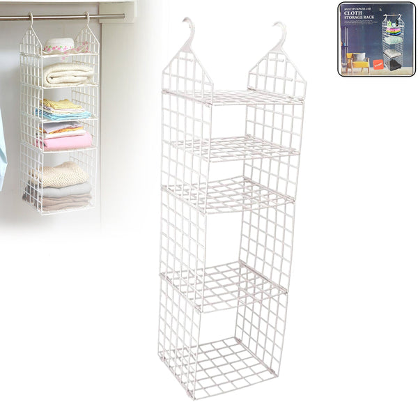 MULTIPURPOSE 5 LAYER FOLDING CLOTHES STORAGE RACKS||CLOSET FOR STUDENTS WARDROBE SHELVES SOCKS, SCARF, T-SHIRT, ETC||HANGING ORGANIZER STORAGE HOLDERS & RACKS