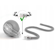 Rechargeable Interactive Cat Toy Ball with Detachable Braided Tail and LED Light (1 Pc)