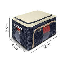 Foldable Steel Frame Clothes Living Storage Organizer Handled Bag 60cm X 43cm X 32cm