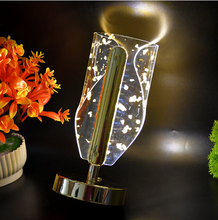 Luxury Golden Leaf Design Crystal Table Lamp (1 Pc)