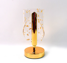 Luxury Golden Leaf Design Crystal Table Lamp (1 Pc)